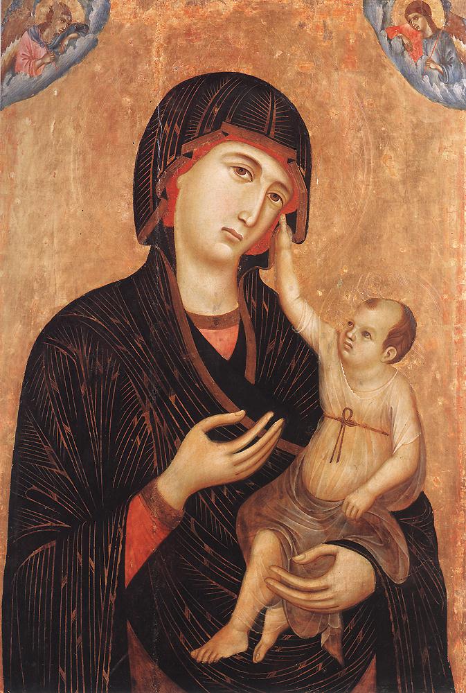 Duccio di Buoninsegna Madonna with Child and Two Angels (Crevole Madonna) dfg